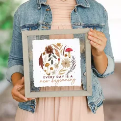 New Beginning Fall Foliage Framed Wall Plaque