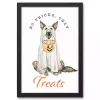 No Tricks, Only Treats Framed Canvas Art Print