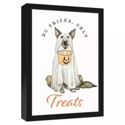 No Tricks, Only Treats Framed Canvas Art Print