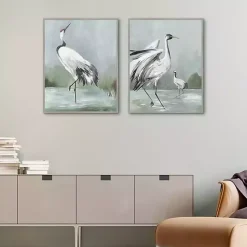 Noble Beauty Framed Canvas Art Prints, Set of 2