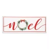 Noel Christmas Wreath Metal Wall Sign