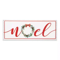 Noel Christmas Wreath Metal Wall Sign