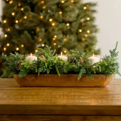 Norfolk Pine and Blue Berry Centerpiece