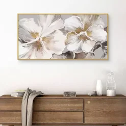 Nostalgic Neutral Framed Canvas Art Print