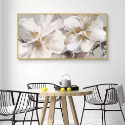 Nostalgic Neutral Framed Canvas Art Print