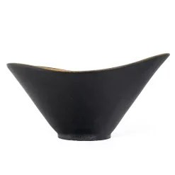 Oblong Black and Gold Bowl, 15 in