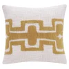 Ochre Geometric Stripe Pillow