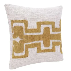 Ochre Geometric Stripe Pillow