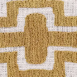 Ochre Geometric Stripe Pillow