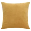 Ochre Velvet Handmade Throw Pillow