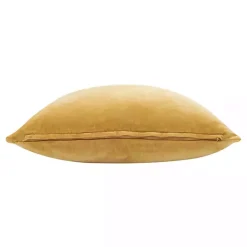 Ochre Velvet Handmade Throw Pillow