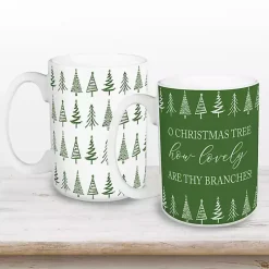 Oh Christmas Tree Mugs, Set of 2