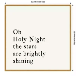 Oh Holy Night Gold Framed Canvas Art Print