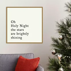 Oh Holy Night Gold Framed Canvas Art Print