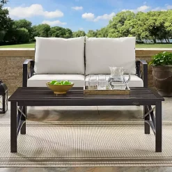 Oiled Bronze Metal Dayton Outdoor Coffee Table