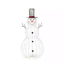 Open Frame Metal LED Snowman