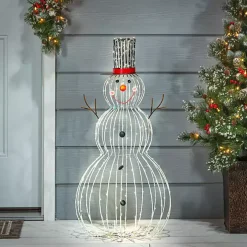 Open Frame Metal LED Snowman