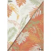 Orange & Green Palms Reversible Outdoor Rug, 5x7
