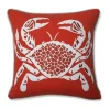 Orange Calvin the Crab Outdoor Pillow