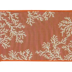 Orange Coral Indoor/Outdoor Rug, 3x4