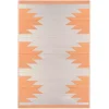 Orange Geometric Outdoor Area Rug, 4x6