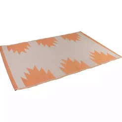 Orange Geometric Outdoor Area Rug, 4x6