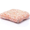 Orange Patterned Outdoor Chair Cushion