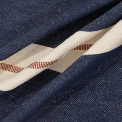 Orange Single Stripe Navy Pillow