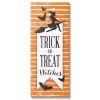 Orange Stripe Trick or Treat Wall Plaque