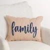 Orange Striped Family Lumbar Pillow