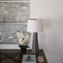 Orchid Arrangement in Black Decorative Pot