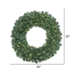 Oregon Fir Warm White Wide Bulb Wreath