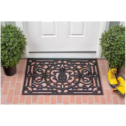 Ornate Penelope Durable Rubber Doormat, 36x24 in.
