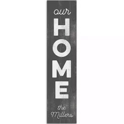 Our Home Personalized Black Porch Board
