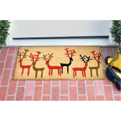 Outdoor Reindeer Outline Christmas Doormat