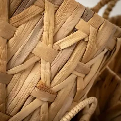 Oval Natural Woven Baskets, Set of 3