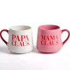 Papa and Mama Claus Mugs, Set of 2