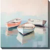 Pastel Boats Outdoor Canvas Art Print