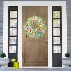 Pastel Easter Eggs and Ribbons Wreath