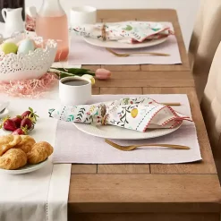 Pastel Lavender Fog Dobby Placemats, Set of 6