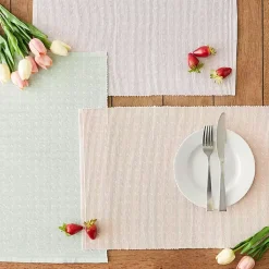 Pastel Lavender Fog Dobby Placemats, Set of 6