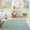 Pastel Lime Diamond Outdoor Area Rug, 6x9