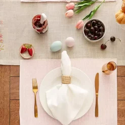 Pastel Rose Dobby Placemats, Set of 6