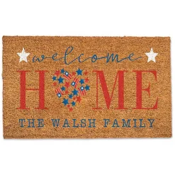Patriotic Welcome Home Personalized Doormat