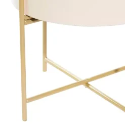 Peach Iron X-Base Planters, Set of 2