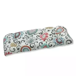 Peachtini Pom Pom Play Wicker Loveseat Cushion
