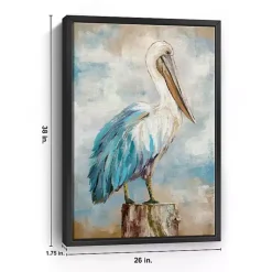 Pelican Perch Framed Canvas Art Print, 24x36 in.