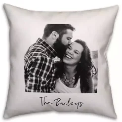Personalized Black and White Pillow