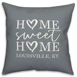 Personalized Blue Home Sweet Home Outdoor Pillow