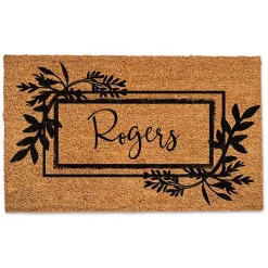 Personalized Botanical Border Doormat